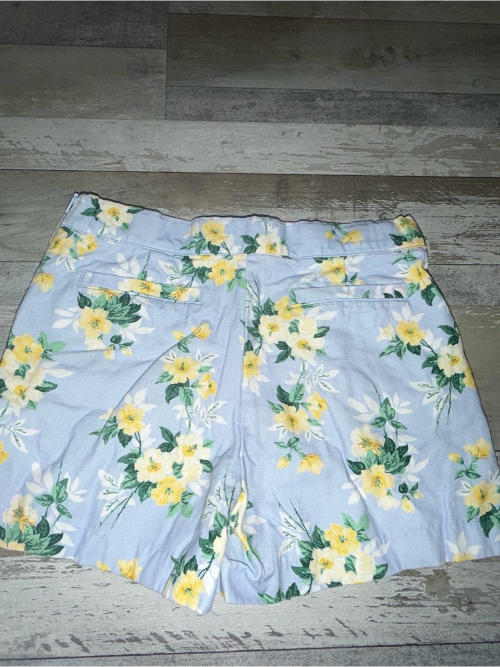 Janie and Jack Girl’s Blue Floral Shorts Size 12 - Picture 3 of 5
